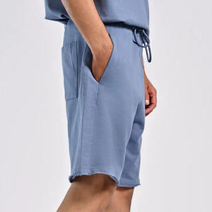 Pantalones cortos de chándal informales personalizados de alta calidad Unisex, cintura elástica transpirable de Color sólido, tallas para hombres, respetuosos con el medio ambiente - Product Image 2