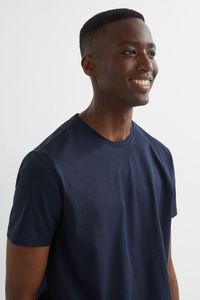 Camiseta Deportiva Casual para Hombre, Corte Holgado, 100% Algodón Elástico, Cuello Redondo, Manga Corta con Logotipo Estampado - Product Image 6