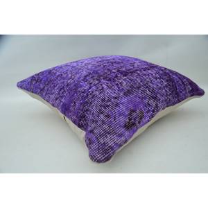 Motif Vintage Violet Laine Kantha Mosaïque Paisley Lambrissé Raisin Patchwork 20x20 Pouces Oreiller Tissé - Product Image 5