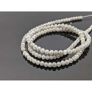 Perles de diamant facettées de qualité AAA+ - Perles de diamant blanc-gris - Diamants en vrac - Product Image 4