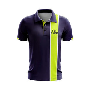 Polo deportivo de poliéster 100% para hombre, ropa deportiva de Color sólido para verano, camiseta sublimada personalizable de punto transpirable - Product Image 4