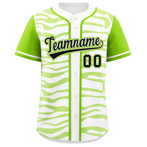 Vente en gros Maillot de chemises à rayures Maillot de fan de baseball personnalisé Maillot de softball en maille de polyester vierge au design personnalisé pour adulte - Product Image 5