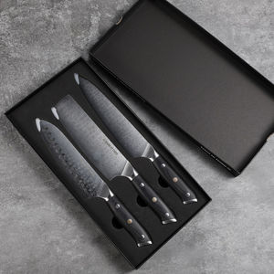 Juego de Cuchillos de Cocina con Patrón Láser Damasco, Acero al Carbono, Acabado de Alto Brillo, Aptos para Lavavajillas - Product Image 5