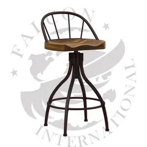 Tubulação industrial bar tamborete bar cadeira com madeira maciça e artesanato de metal sala cadeiras mesas bar cadeiras do hotel para o Hotel