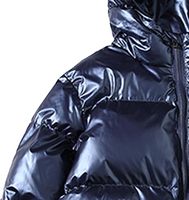 Blouson matelassé tendance à capuche brillant, imperméable, en duvet, pour l'hiver, avec logo personnalisé, fabricant OEM en gros