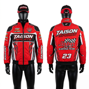 Premium 320 GSM Polyester Interlock Karting <b>Jacket</b> Orange Black <b>White</b> Panel Design Custom Sublimation Print Racing Fit - Product Image 5