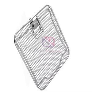 Perforated Side <b>Basket</b> with Wire Base & Lid for Surgical Instruments | Sterilization and <b>Storage</b> Solution - Product Image 2