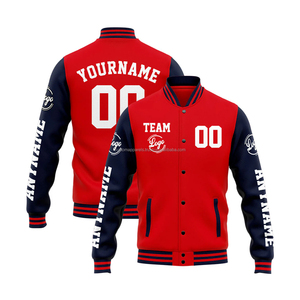 Custom embroidery wool varsity jacket breathable windproof streetwear letterman <b>coat</b> for men - Product Image 1