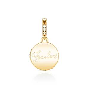 Pendentif Jeulia Move My Way Fearless Basketball Charm en acier inoxydable plaqué or 18 carats - Product Image 3