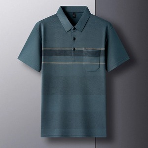 polo t-<b>shirt</b> 2024 Summer New Men's Short-sleeved T-<b>shirt</b> Thin Pocket Men's Lapel Ice Silk Polo <b>Shirt</b> Tops - Product Image 2
