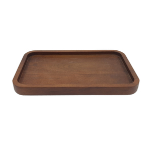 Bandeja para servir comida de diseño moderno Color marrón Utensilios de cocina con estilo de madera natural Bandeja para servir comida y bebida personalizada - Product Image 1