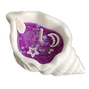 Juego de regalo de velas aromáticas creativas con forma de concha, muy vendido, hecho a mano. - Product Image 3