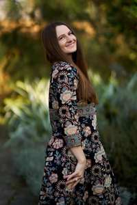 Robe Kanana artisanale en pur coton, imprimée à la main, style bohème, décontractée, occasionnelle, mode éthique - Product Image 4