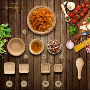 GLOBAL NEXO EXPORT 5x2.7in Assiette jetable en feuille de palmier Areca Heavy Duty Eco-Friendly Biodégradable Compostable Congélateur Safe Party - Product Image 4