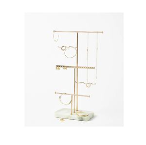 Rass-soporte para joyería, accesorio etal ecklace ewelry isplay ACK tand con arble ASE y tamaño personalizado - Product Image 4