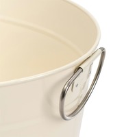Seau à glace en acier inoxydable enduit blanc grande capacité vin bière seau refroidisseur barre accessoires boisson seau refroidisseur glaçon