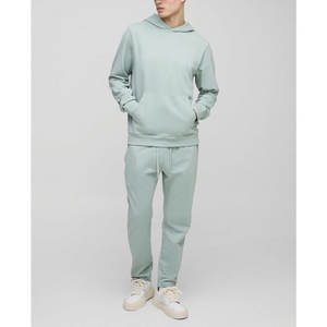 Conjunto Deportivo de Felpa de Algodón para Hombre, Sudadera con Capucha y Pantalones Jogger, Dos Piezas, Ropa de Gimnasio, Traje de Entrenamiento Físico - Product Image 4