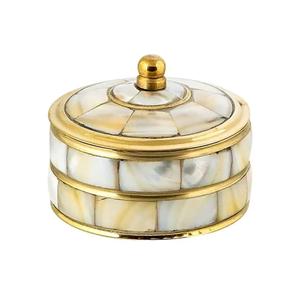 Venta al por mayor de joyas florales con incrustaciones de nácar, cajas de almacenamiento de lujo para el hogar, regalo, artículos de Ramadán - Product Image 6