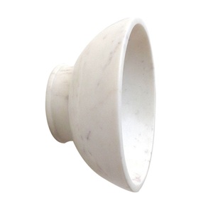 Bol à fruits élégant en marbre blanc avec base robuste, idéal pour la décoration intérieure et l'affichage de la table centrale du fournisseur de confiance - Product Image 2