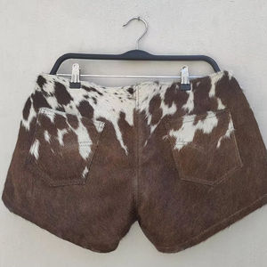 กางเกงขาสั้นหนังวัวสำหรับผู้ชายสีพื้นย้อมสีล้วนสำหรับใส่กลางแจ้งสีพื้นสไตล์ใหม่ออกแบบได้ตามต้องการสำหรับฤดูร้อน - Product Image 4