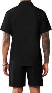 Ensembles de survêtements pour hommes Shorts Polos à fermeture éclair quart de tour Shorts de dessous Tenues de sport Ensembles de survêtements d'été Ensembles courts décontractés Confortables - Product Image 3