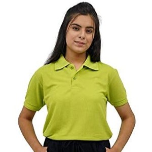 Camisetas de Algodón Orgánico para Niñas, Camisetas de Cuello Polo para Mujer, Corte Regular, Manga Corta, Color Sólido, Estilo Casual para Uso Diario - Product Image 2