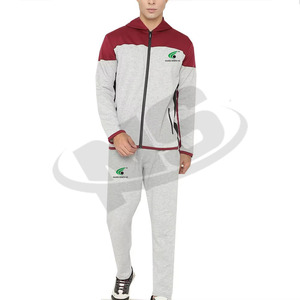 Men Drawstring Hooded Tracksuit Customized Casual Jogger Set Winter Solid Breathable Printed Sweat Suit Training Wear - Product Image 4