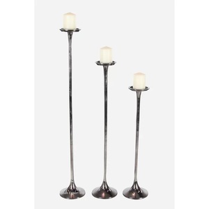 Stylish Design Aluminum Tall <b>Pillar</b> <b>Candle</b> Holder for Home & Wedding Tabletop Decoration Black Color <b>Candle</b> <b>Pillar</b> - Product Image 5