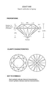 B2B D'Vins Jewels para GIA Certified 1,36 CT Diamante blanco suelto Redondo natural K Color FL FLOW Pureza EX Corte pulido - Product Image 4