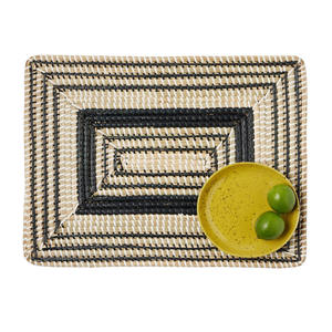 Sous-plats en herbe de mer noire pour la décoration de table, tissage de haute qualité, sous-plat en herbe de mer - Product Image 2