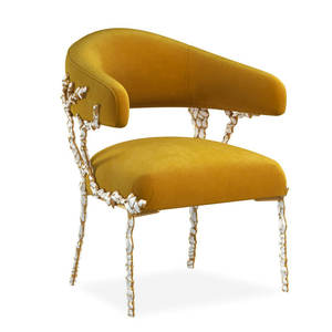 Chaise d'appoint en métal de luxe haut de gamme personnalisée <span class=keywords><strong>Fauteuil</strong></span> de salon en velours rembourré <span class=keywords><strong>Fauteuil</strong></span> de détente dans le hall de l'hôtel pour la maison - Product Image 6