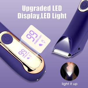 Tondeuse électrique pour maillot de bain féminin, rasoir indolore pour poils pubiens, utilisation humide/sèche, affichage LED, étanche IPX7, recharge USB, accessoire intime - Product Image 4