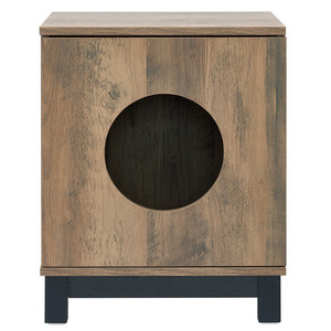 ตู้ข้างเตียงไม้มะม่วงแบบมินิมอลสมัยใหม่ ประตูเดียว ปิดอัตโนมัติ พร้อมฐานโลหะ สำหรับห้องนอน - Product Image 6