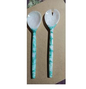 Servidores de Ensalada Modernos de 11 Pulgadas con Mango Largo, Recubiertos de Resina Ecológica, Aptos para Lavavajillas, Hechos en India - Product Image 4