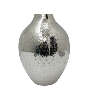 Iron Round Flower Vase Shiny Dark Grey Color Creative Flower Pot For Table <b>Top</b> & <b>Wedding</b> Decoration - Product Image 2