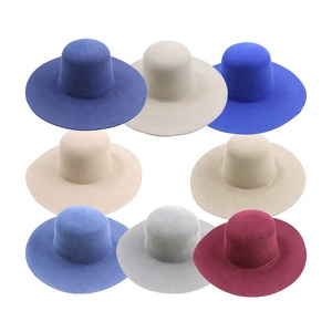 Sombrero de fieltro de piel de conejo 100%, venta al por mayor, personalizado, hecho a mano, de ala ancha, Vintage, en blanco, Formal, fieltro de piel para mujer, para hacer cuerpos de sombreros - Product Image 4