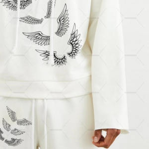 Ensemble short à capuche imprimé OEM High Street pour hommes Taille adulte Sweat-shirt à manches longues 50% coton 50% survêtement en polyester Échantillon gratuit - Product Image 4