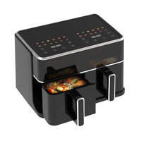 Nouveau Double Panier 10L et Double Panier 5L Friteuse à Air Numérique avec Fenêtre et Écran Tactile 2025