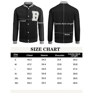 Nouveau gros personnalisé hommes broderie hiver veste manches longues Letterman Varsity vestes col à capuche en tissu de laine - Product Image 6