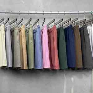 Terry Vintage <b>Shorts</b> <b>Men</b> <b>Quick</b> <b>Dry</b> Breathable Mid Waist Solid Acid Wash Heavyweight Drawstring - Product Image 5