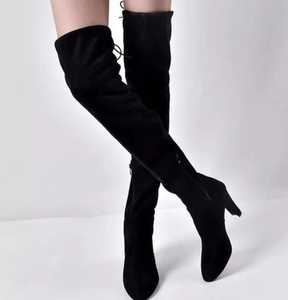 Bottines d'hiver élégantes pour femmes, bottes à talons pointus en daim de qualité supérieure, chaussures luxueuses au toucher doux, accessoire de mode - Product Image 6