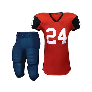 Uniforme de fútbol americano de nuevo estilo de alta calidad para hombres transpirable de manga corta de calidad fina - Product Image 2