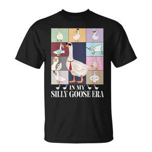 Camiseta In My Silly Goose Era para amantes de los animales, diseño retro, ajuste unisex - Product Image 1