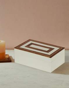 Caja de joyería de madera pequeña de lujo con accesorio de incrustaciones de hueso de fregona hecho a mano para manualidades y embalaje de regalo económico por HF CRAFTS - Product Image 3