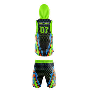 New Regular Arrival OEM Breathable Printed Short Sleeve 7v7 <b>Flag</b> Football Uniform Compression Set Unisex 7-on-7 - Product Image 2