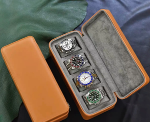 Luxury Leather Watch Case <b>Roll</b> for 3 Watches, Gift for Him, Groom Gift Personalized Watch <b>Box</b> for Men, Custom Mens Jewelry <b>Box</b> - Product Image 1