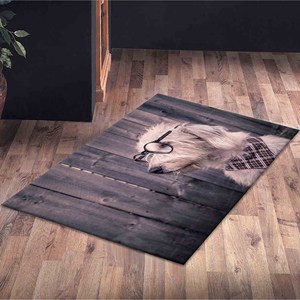 Alfombra Impresa: Alfombra para Entrada, Alfombra con Diseño de Perro y Gafas, Alfombra con Diseño de Animales Adorables, Alfombra de Terciopelo - Product Image 5