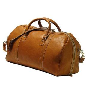 Wholesale Luxury Genuine <b>Leather</b> <b>Travel</b> <b>Bag</b> Custom Logo Outdoor Sports Handbag with Zipper Closure - Product Image 1