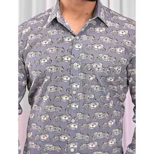 Camisa Casual de Algodón con Estampado Floral para Hombre, con Mangas Largas y Cuello Alto, 100% Transpirable, Tela Popelina y Oxford, ODM OEM - Product Image 2