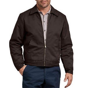 Wholesale Custom Windbreaker <b>Jacket</b> for Men 100% Cotton <b>Black</b> Canvas <b>Fleece</b> Long for Winter Season - Product Image 1